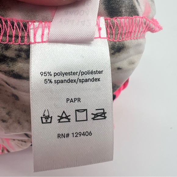 Venus XS Animal Print Sleeveless Top Pink Brown Beaded Detail Crisscross Back - Picture 8 of 11